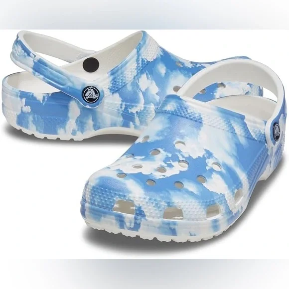 Crocs Classic Out Of This World Clogs Cloud Print Men’s 12 Crocs Classic Out of this World II Clog White clouds main image 2